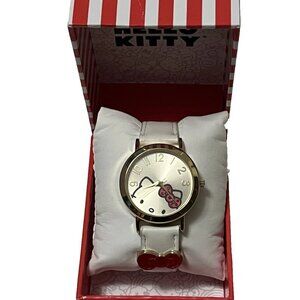 NEW Sanrio Hello Kitty Wristwatch - Gold, Red & White